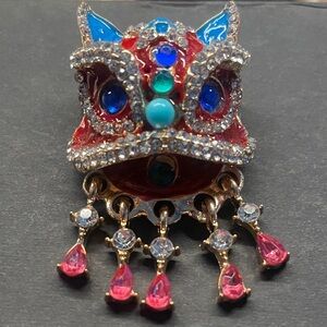 Chinese Dragon Head Brooch